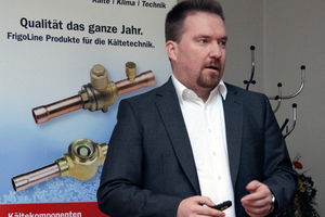  Andreas Riesch, Vertriebsleiter Deutschland und Schweiz bei Bitzer, berichtete über Möglichkeiten der Leistungsregelung bei Hubkolbenverdichtern.  