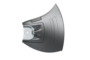  Bild 4: Die Ventilatorenflügel bestehen aus einer hochfesten, korrosionsbeständigen Alu-Legierung, die mit einem Mantel aus glasfaserverstärktem Kunststoff umspritzt ist.  