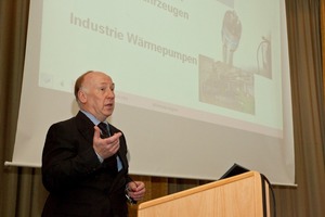  Dr. Rainer Jakobs, Informationszentrum Wärmepumpen und Kältetechnik (IZW), gab einen Überblick über Chancen und Einsatzmöglichkeiten moderner Wärmepumpentechnik 