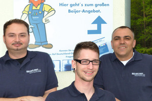  v.l.n.r.: Daniel Winkler (Technischer Verkauf/Außendienst), Florian Hochreuther (Technischer Verkauf/Innendienst) und Niederlassungleiter Frank Wachauf 