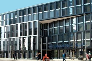  Der Bristol-Myers Squibb Neubau in der Münchener Innenstadt ist mit der DGNB-Silbermedaille ausgezeichnet 