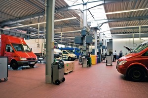  „TruckWorks“ – Blick in eine der Werkstätten für den „TruckWorks“-Service 