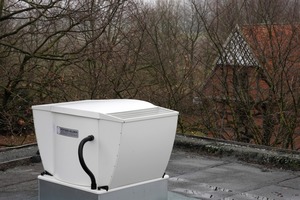  Aufgrund der stufenlosen Drehzahlregelung des Dachventilators lässt sich der Abluftstrom auf den Kubikmeter genau dem Zuluftstrom anpassen 