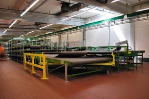  „Armaflex“-Dämmstoffe werden heute an weltweit 19 Standorten in 13 Ländern auf fünf Kontinenten gefertigt. Im Bild: Die neue Plattenline am Firmenhauptsitz in Münster  