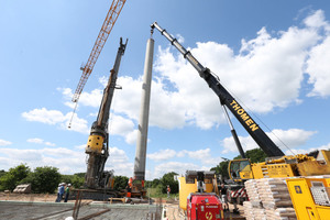  28 Meter lange Energiepfähle 