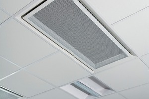  Die Komfortmodultechnologie ist die Weiterentwicklung von Kühlbalkensystemen, und „Parasol“ von Swegon ist das in der Decke montierte Gerät für Ventilation, Kühlung und Heizung 