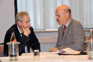  (Noch)-Obermeister Hartmut Bartelt (links) und Heribert Baumeister (stellv. Bundesinnungsmeister)  