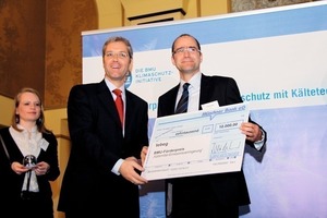  Das Ingenieurbüro tebeg aus Würzburg erhielt den ersten Preis in der Kategorie „Kältemittel-Emissionsverringerung“ für das internetbasierte Monitoringsystem für Kältemittelleckagen „Mobilec“  
