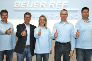  Thomas Thiele, Dr.-Ing. Mathias Schirmer (Niederlassungsleitung), Silvana Reinecke, Thomas Neumann, Uwe Scheibe (v.l.n.r.) 