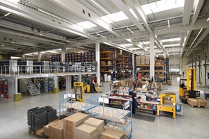  Blick in das neue 8000 m² große Logistikzentrum 