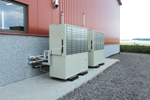  Die Gasmotorkältemaschine kühlt vier Kühlräume für Äpfel und Birnen mit einem Gesamtvolumen von 2600 m³.  