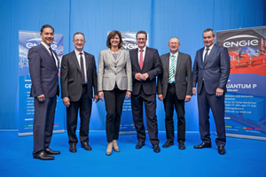  Einweihung der neuen ENGIE Refrigeration-Zentrale in Lindau: v.l.n.r: Alexander Stuchly (i+R Wohnbau GmbH), Etienne Jacolin (ENGIE S.A.), Ilse Aigner (Bayr. Staatsministerin), Manfred Schmitz (ENGIE Deutschland), Dr. Gehard Ecker (OB Lindau), Jochen Hornu 