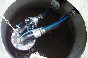  Abbildung 6: Brunnenkopf mit Entnahme- und Reinfiltrationsleitung 