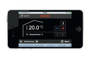  Das neue „RaumTerminal“ von Ochsner erlaubt die Steuerung der gesamten Wärmepumpen-Anlage eines Gebäudes.  