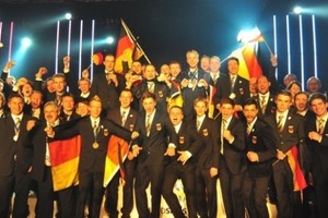  Das deutsche Team nach der Siegerehrung 